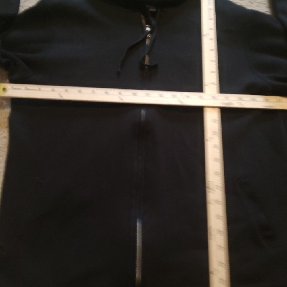 Talbots Woman‎ Black Full Zip Hoodie Casual Comfort Warm Size X